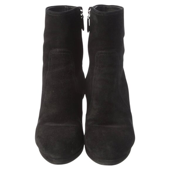 Women’s Black Suede Wedge Ankle Boots, Size 35 / 4.5 - Picture 3 of 6